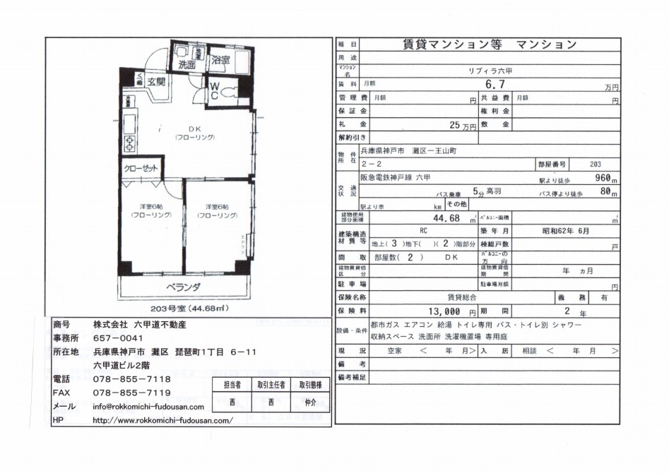 （終了）一王山町のリブィラ六甲です！！